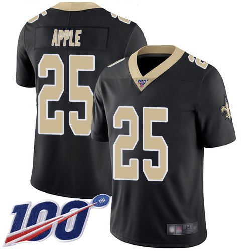 Men New Orleans Saints Limited Black Eli Apple Home Jersey NFL Football #25 100th Season Vapor Untouchable Jersey->new orleans saints->NFL Jersey